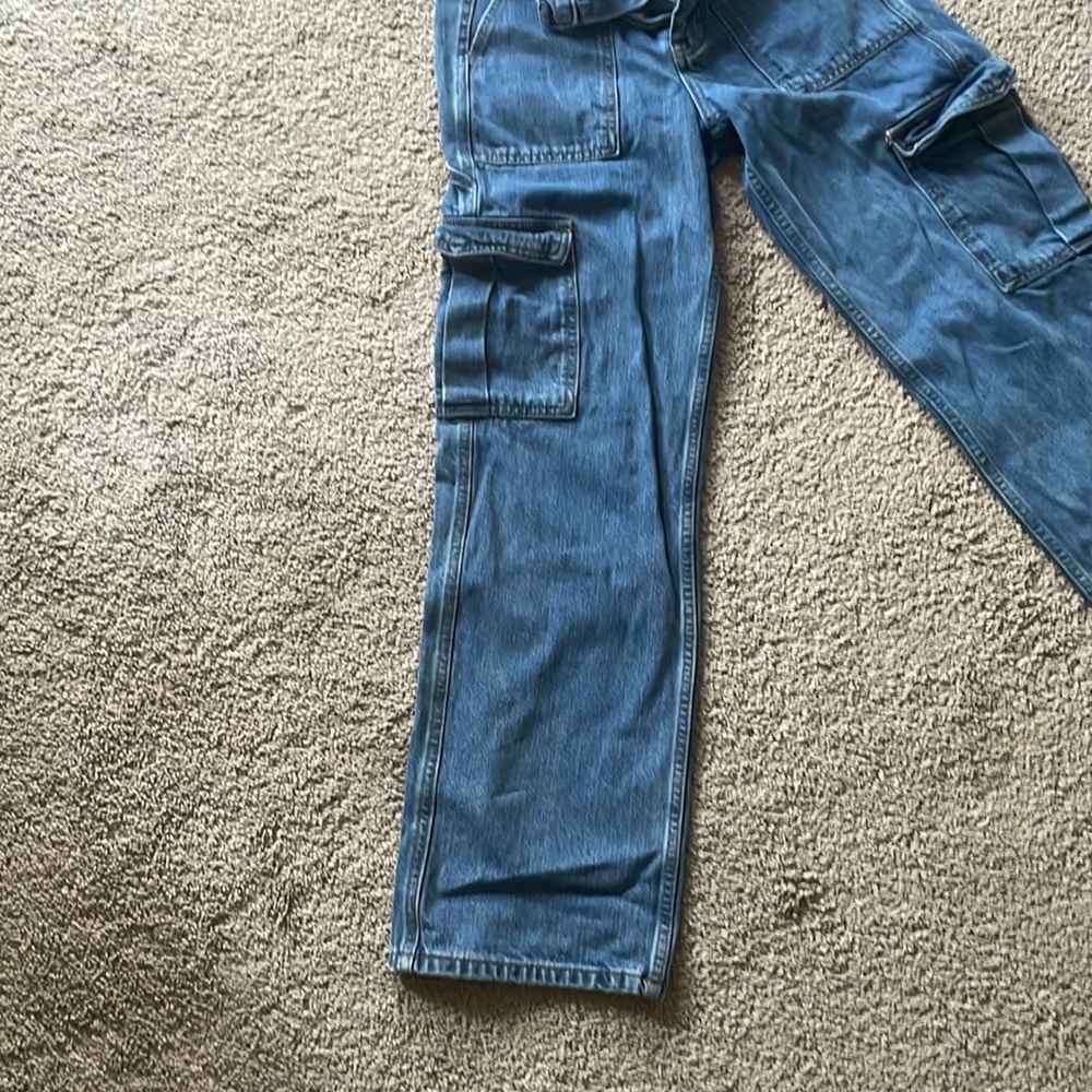 Womens blue cargo jeans - Picture 6 of 7